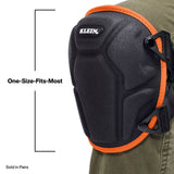 Klein 22082 Fabric Cap Knee Pads with Gel and PU Foam Padding - 4