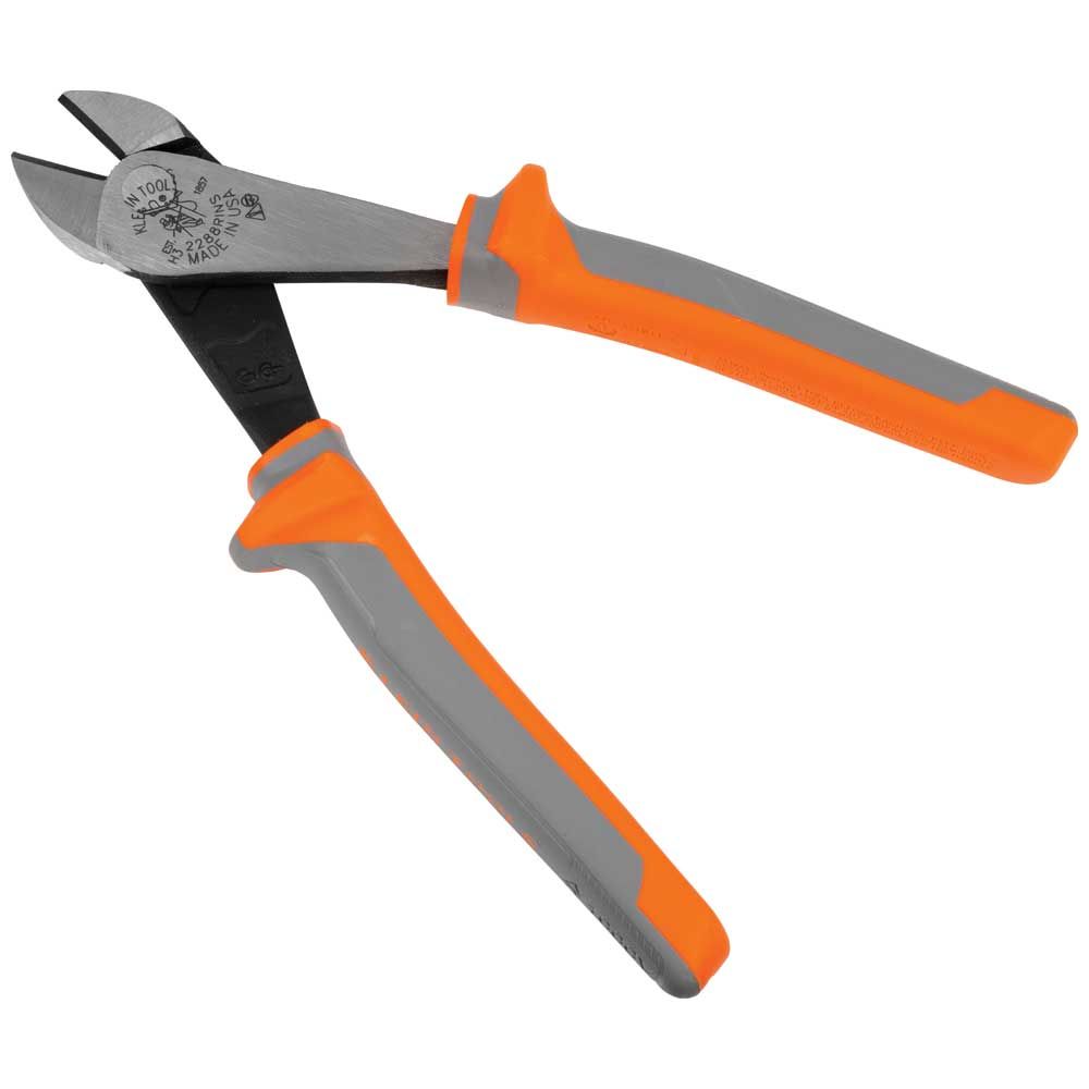 Klein 2288RINS Diagonal Cutting Pliers, Insulated, High Leverage, 8" - 3