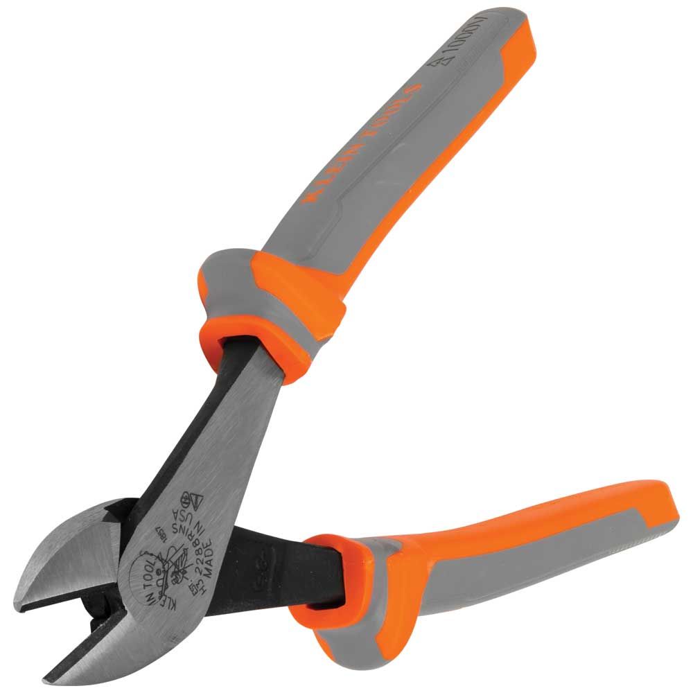 Klein 2288RINS Diagonal Cutting Pliers, Insulated, High Leverage, 8" - 5