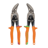 Klein 2403RL 12.5" Offset Aviation Snips with Left and Right Cutting Patterns (2 Pack)