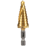 Klein 25963 Step Drill Bit, Spiral Double-Fluted, 1/4" to 3/4", VACO