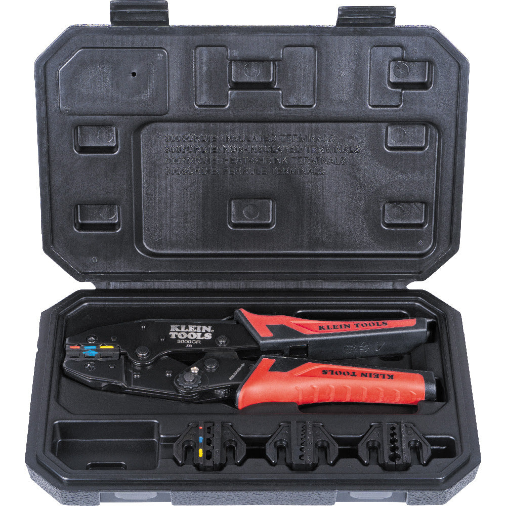 Klein 3000CRKIT Ratcheting Crimper Set, 10-22 AWG Terminals - 6