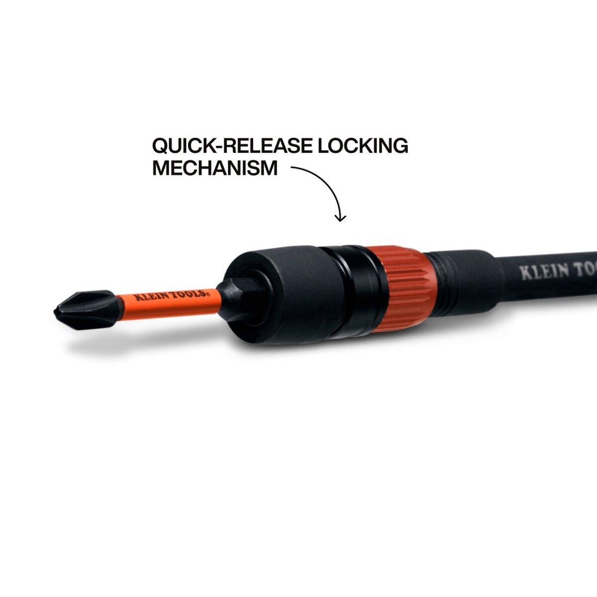 Klein Tools 31088 6-Inch Dual-Lock Impact Extension for Impact Drivers, 1/4 in. Hex - 4