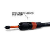 Klein Tools 31089 12-Inch Dual-Lock Impact Hex Bit Extension for Impact Drivers - 3