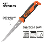 Klein Tools 31711 Fixed Blade Rasping Jab Saw with Protective Sheath - 2