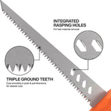 Klein Tools 31711 Fixed Blade Rasping Jab Saw with Protective Sheath - 3