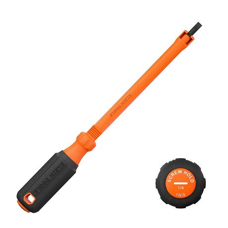 Klein 32215INS Quarter Inch Slotted Insulated Screw Holding Screwdriver for Energized Work
