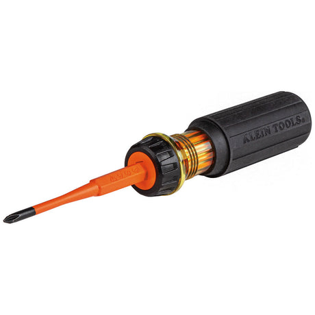 Klein 32286 2-in-1 Insulated Flip-Blade Screwdriver, #1 Ph, 3/16" Sl