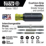 Klein Tools 32527 11 in 1 Screwdriver w Schrader Valve Remover (HVAC) - 6