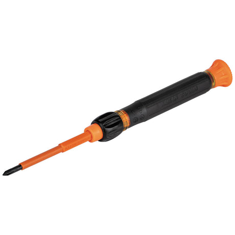 Klein 32581INS 2-in-1 Insulated Electronics Screwdriver, Phillips, Slotted Bits