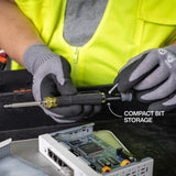 Klein Tools 32600P 13-in-1 All-Purpose Pocket Precision Screwdriver with Spin Cap and Cushion-Grip Handle (1 Pack) - 5