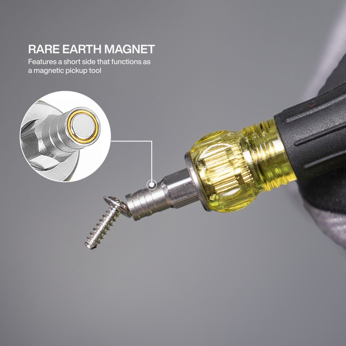 Klein Tools 32611P 13-in-1 Multi-Bit Pocket Precision Screwdriver with Spin Cap and Cushion-Grip Handle (1 Piece) - 4