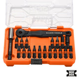 Klein Tools 32787S ProFlex micro ratchet impact bit set with magnetic bit holder and slim case (20 Piece)