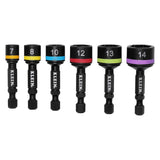 Klein Tools 32926SM Magnetic Impact Rated Power Nut Setter Set 2 Inch Shaft Metric (6 Piece Set)