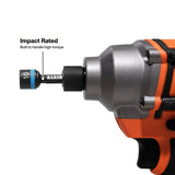 Klein Tools 32926SM Magnetic Impact Rated Power Nut Setter Set 2 Inch Shaft Metric (6 Piece Set) - 4