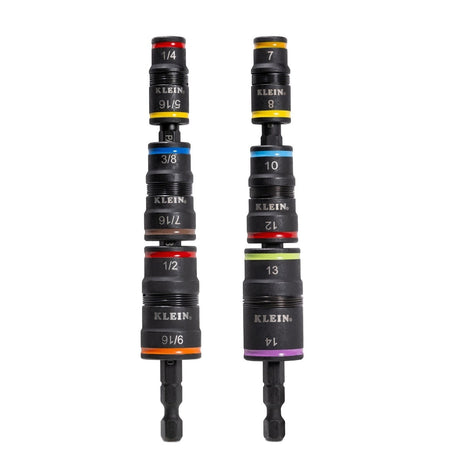 Klein Tools 32933KIT Impact Rated Flip Socket Set SAE and Metric 5" Standard Shaft (8 Piece)