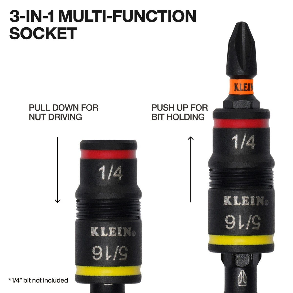 Klein Tools 32933KIT Impact Rated Flip Socket Set SAE and Metric 5" Standard Shaft (8 Piece) - 4