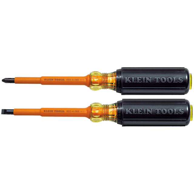 Klein 33532-INS Insulated Screwdriver Set, Slotted and Phillips, 2-Piece