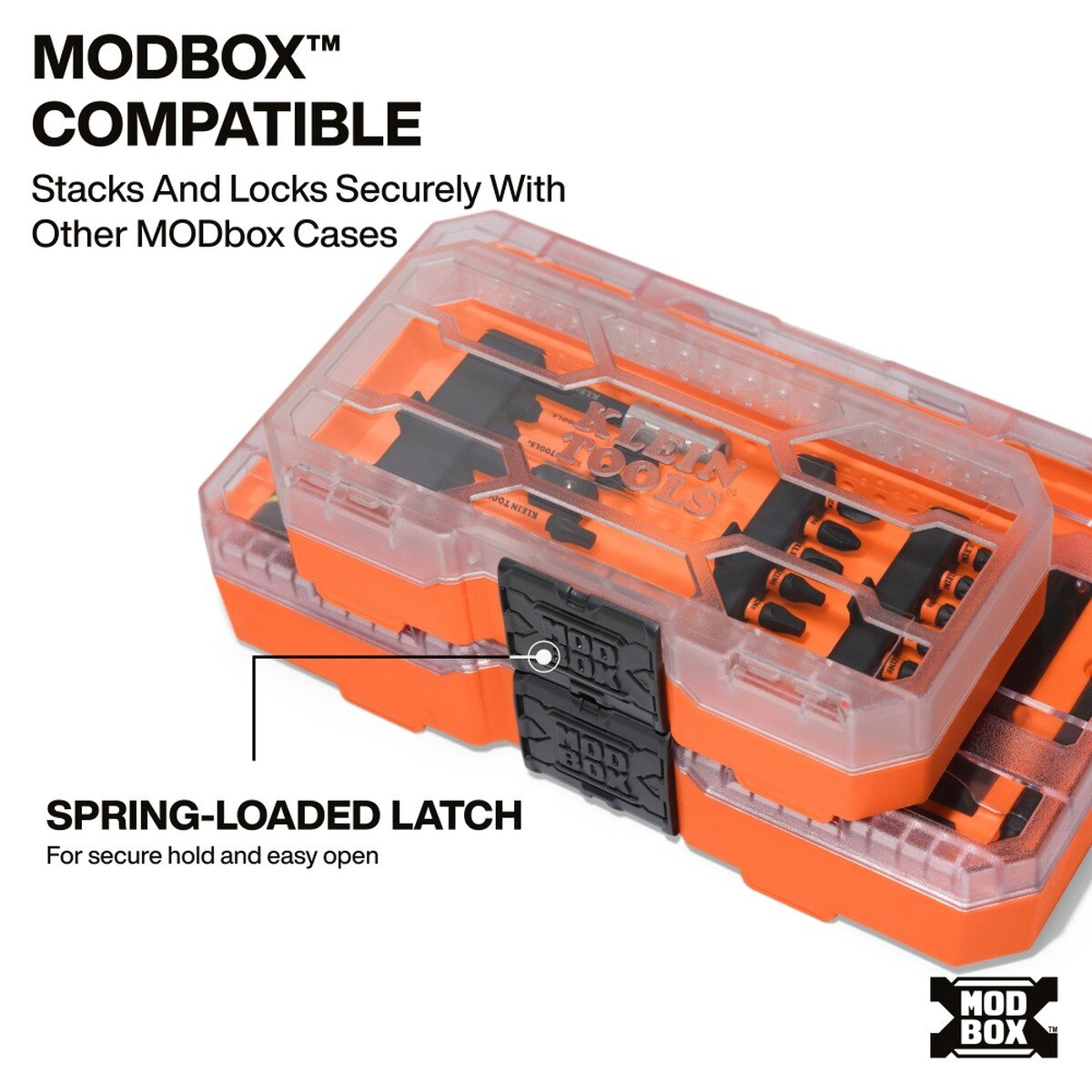 Klein Tools 33801B Impact Driver Bit Set with MODbox Compatible Case and Magnetic Bit Holder (21 Piece) - 6