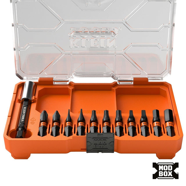 Klein Tools 33801S Slim ProFlex Impact Bit Set with Magnetic Bit Holder and Slim Case (12-Piece)