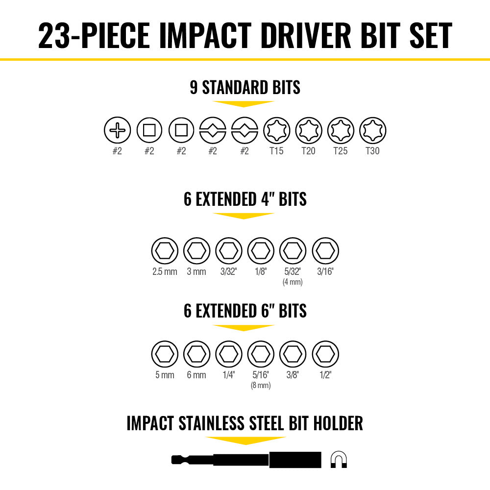 Klein 33804 ProFlex Impact-Rated Interchangeable Ratcheting T-Handle Set, 23-Piece - 4