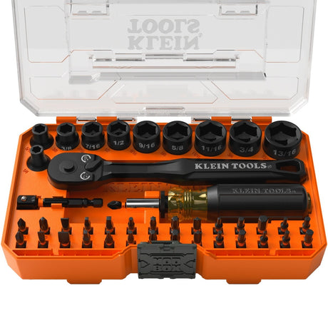 Klein Tools 33806 ProFlex Impact Driver Bit and Socket Set, SAE (43-Piece)