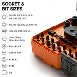 Klein Tools 33806 ProFlex Impact Driver Bit and Socket Set, SAE (43-Piece) - 3