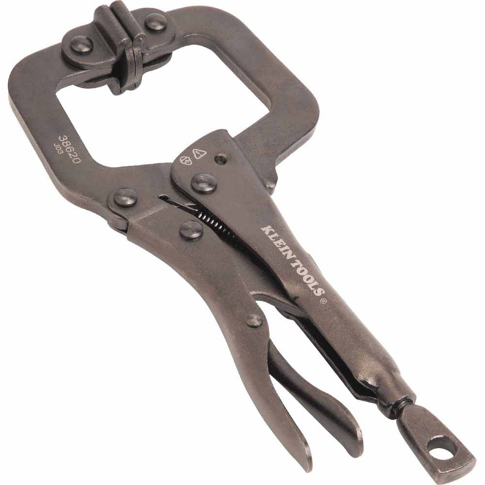 Klein 38620 C-Clamp Locking Pliers With Swivel Jaws, 6" - 5