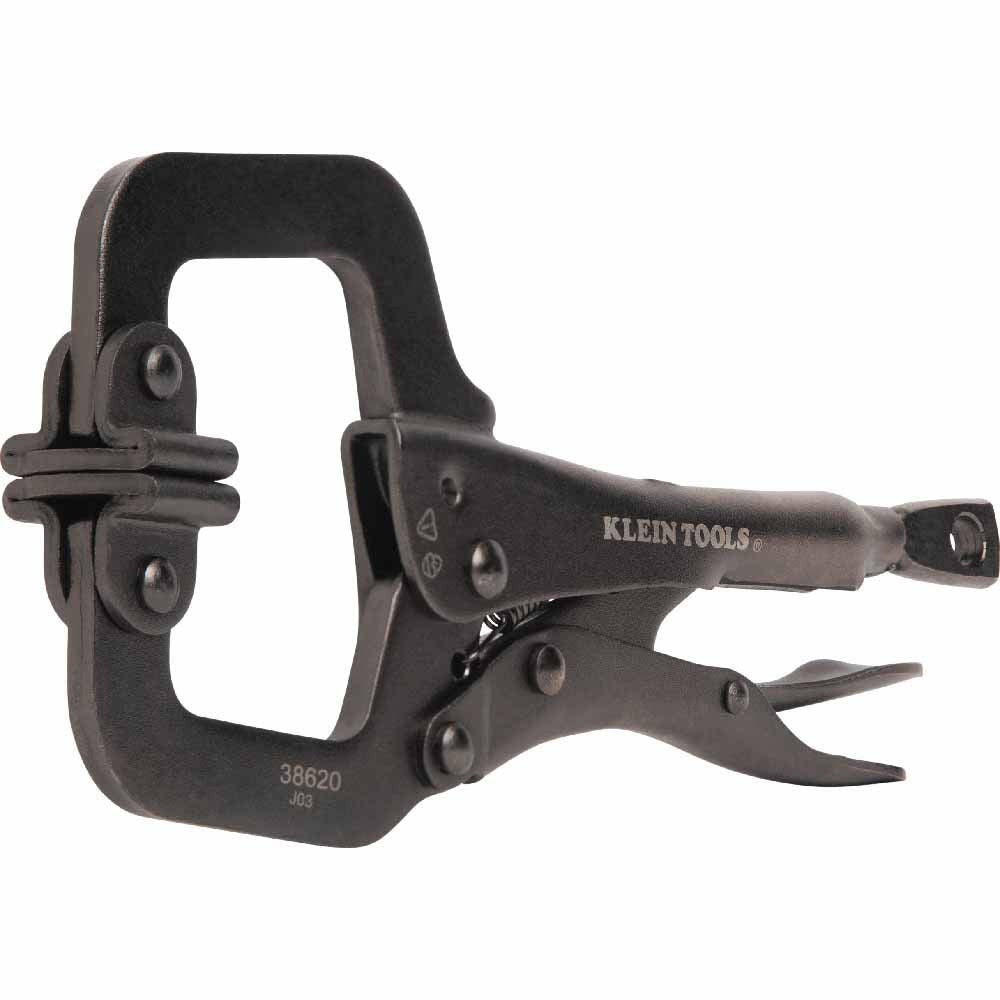 Klein 38662 C-Clamp Locking Pliers with Swivel Jaws Set, 6" and 11", 2-Piece - 2