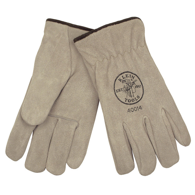 Klein Tools 40015 Lined Drivers Gloves, Suede Cowhide, X-Large