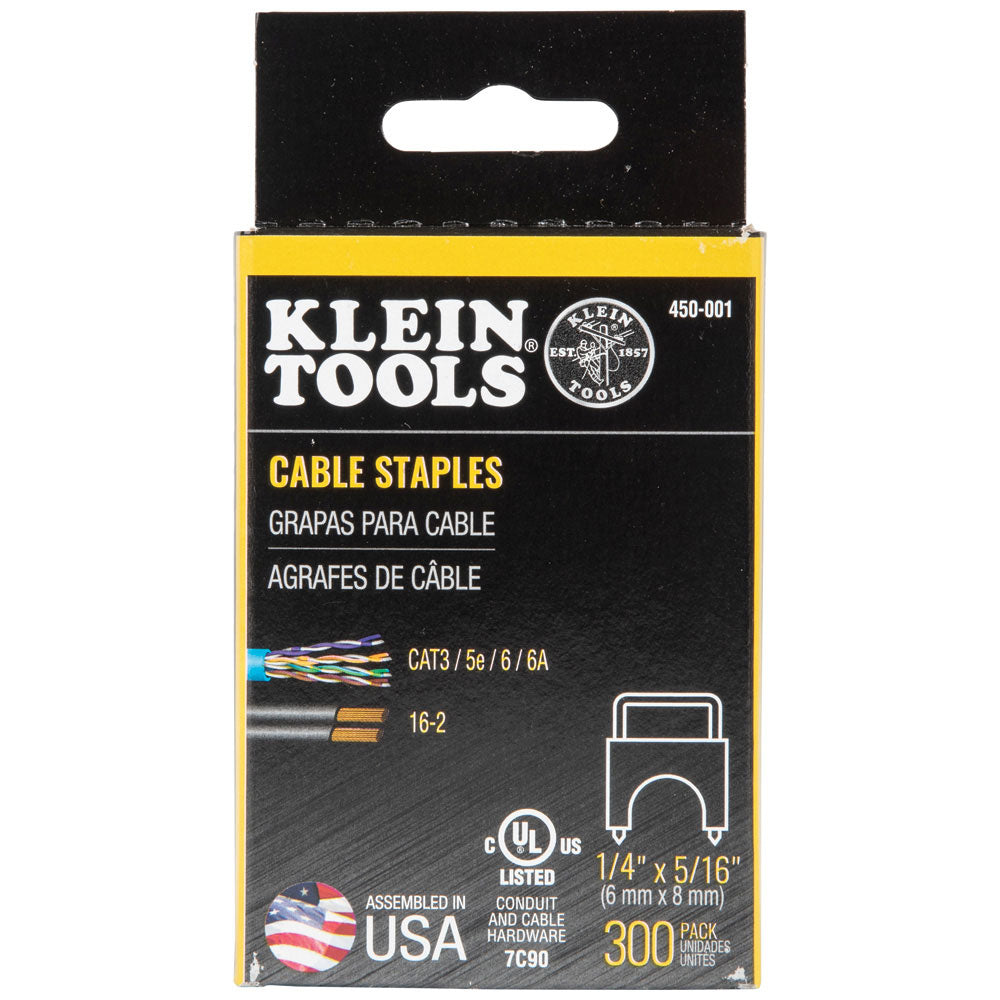 Klein 450-001 1/4" x 5/16" Insulated Staples - 6