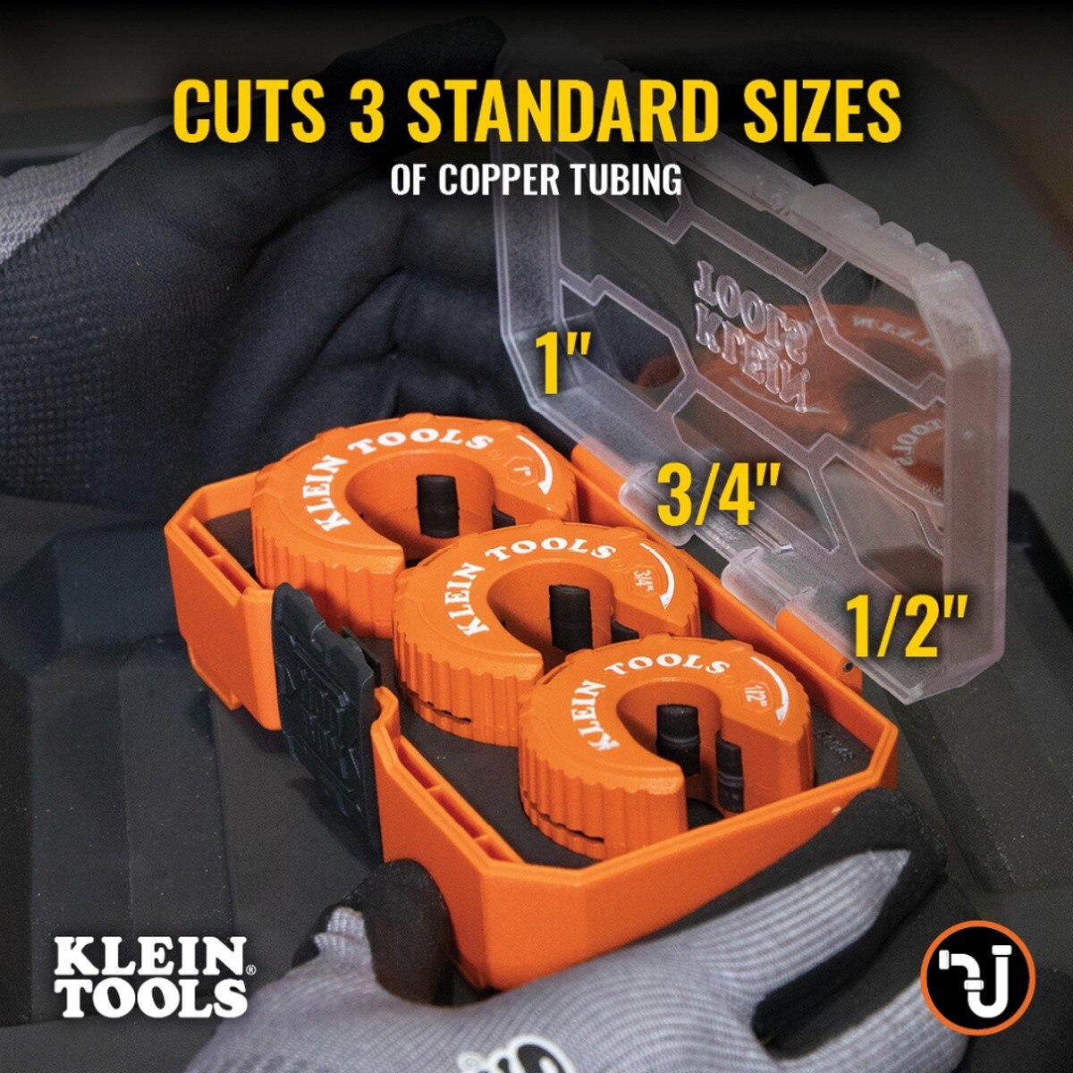 Klein 50048 C-Style Copper Tubing Cutter Set, 3-Piece - 8