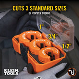 Klein 50048 C-Style Copper Tubing Cutter Set, 3-Piece - 8