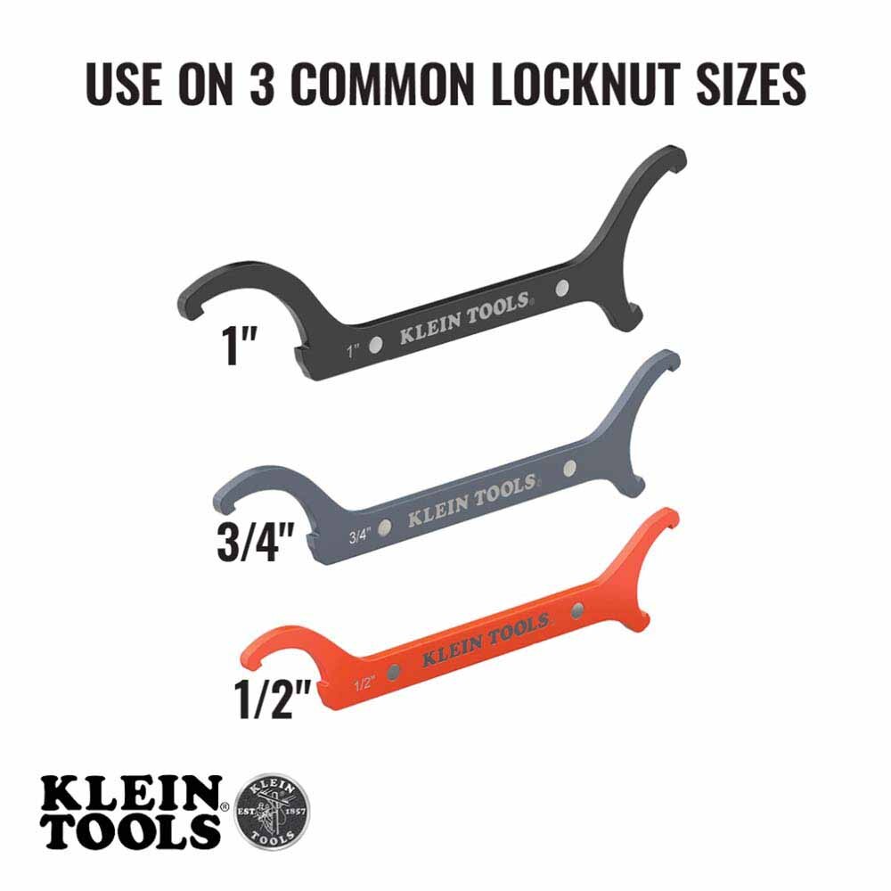 Klein 50901R Straight Locknut Wrench Set - 2