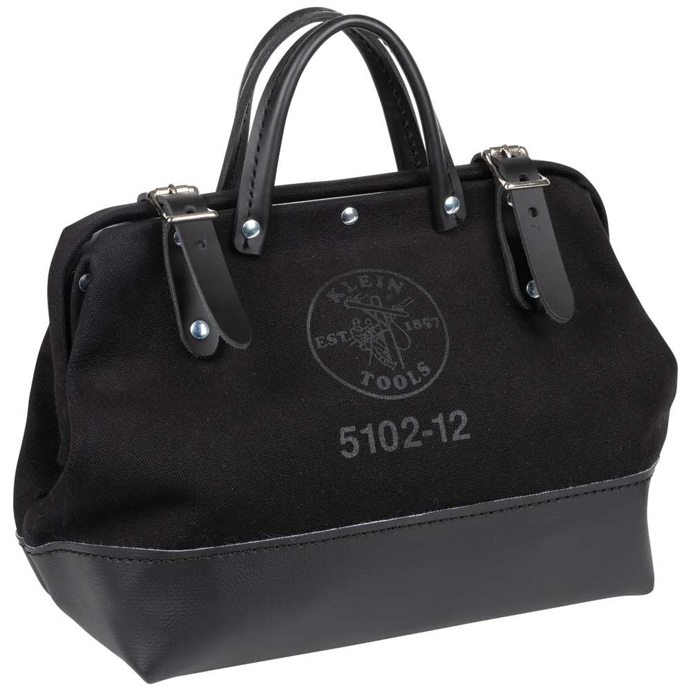 Klein 510212BLK Tool Bag, Black Canvas, 12"