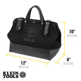 Klein 510212BLK Tool Bag, Black Canvas, 12" - 3