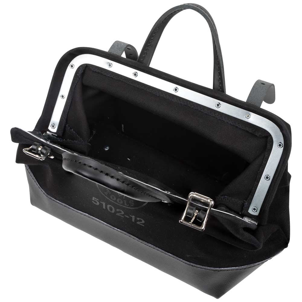 Klein 510212BLK Tool Bag, Black Canvas, 12" - 5