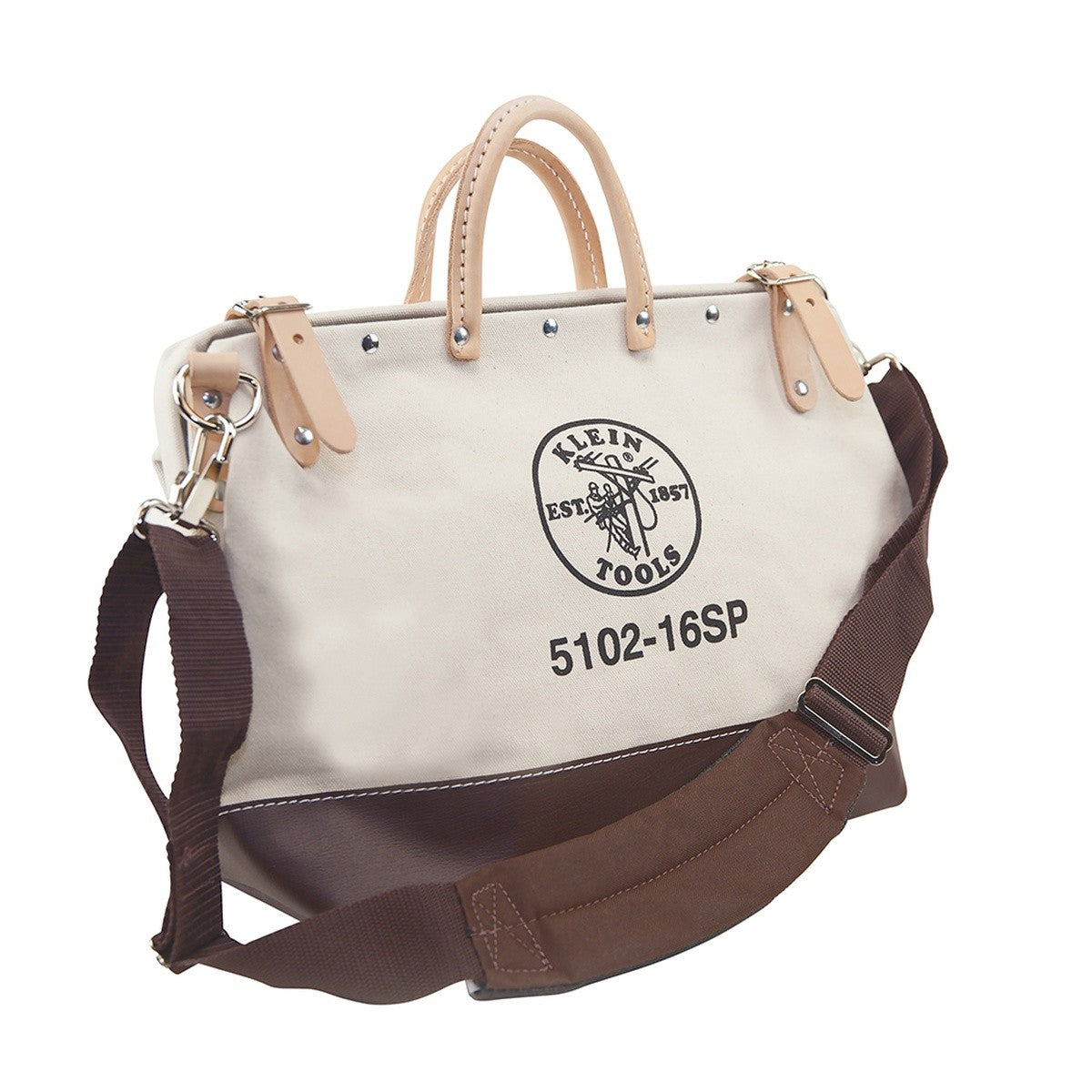 Klein 510216SP Deluxe Tool Bag, Canvas, 13 Pockets, 16"