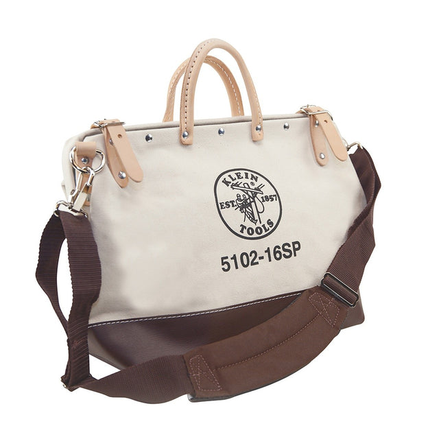 Klein 510216SP Deluxe Tool Bag, Canvas, 13 Pockets, 16"
