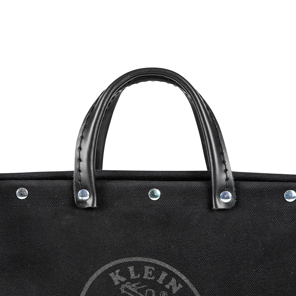 Klein 510218SPBLK Deluxe Black Canvas Tool Bag, 18" - 10