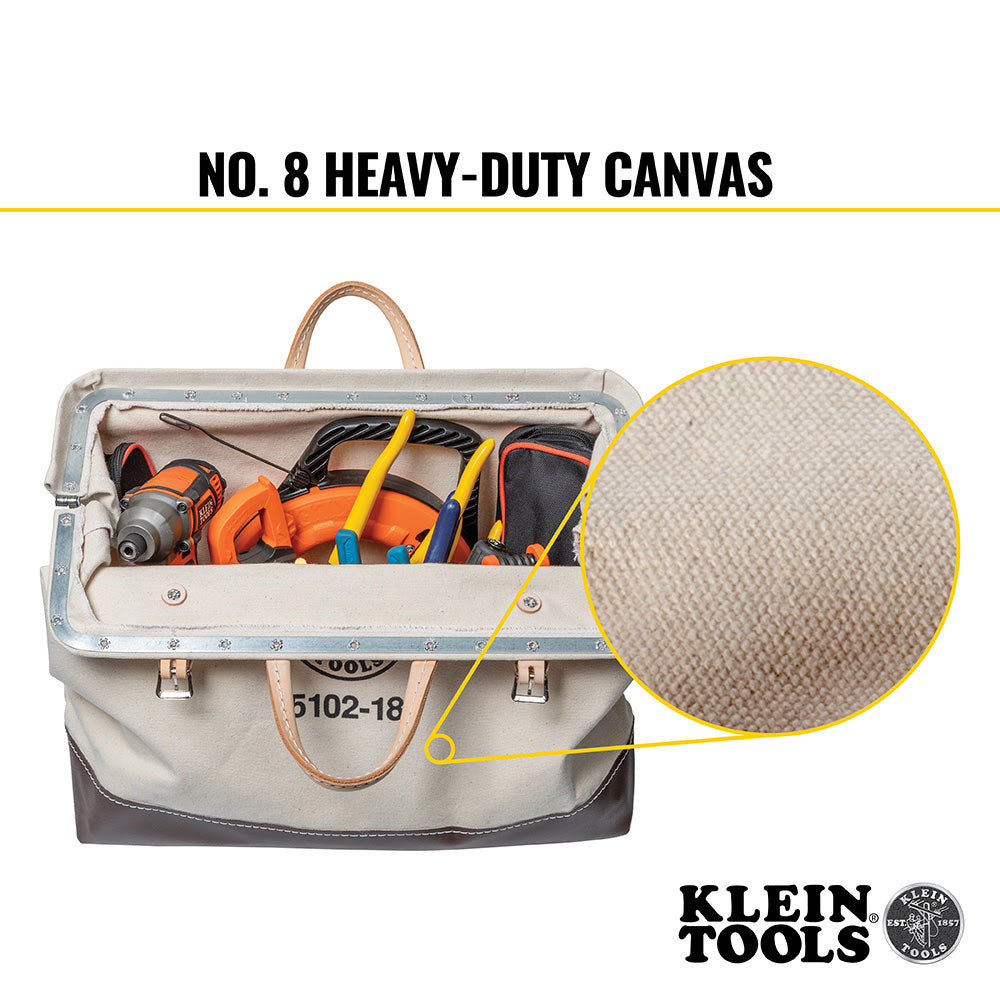 Klein 510218 Canvas Tool Bag, 18" - 4