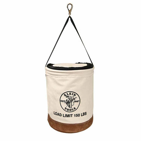 Klein Tools 5104CLR17 Heavy Duty Top Closing Canvas Bucket, 17 Inch (150 lb Load Rated)