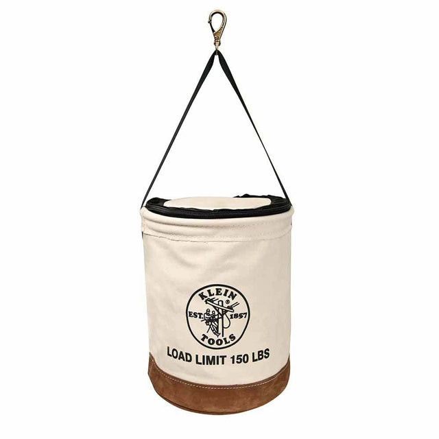 Klein Tools 5104CLR17 Heavy Duty Top Closing Canvas Bucket, 17 Inch (150 lb Load Rated)