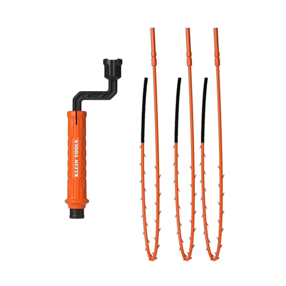 Klein Tools 53020 18 in. Drain Snake Auger with 360 Degree Pivot Handle for Clearing Sinks and Drains (3 Pack)