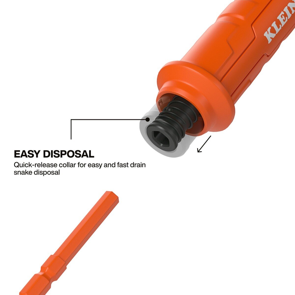 Klein Tools 53020 18 in. Drain Snake Auger with 360 Degree Pivot Handle for Clearing Sinks and Drains (3 Pack) - 3