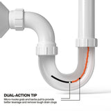 Klein Tools 53020 18 in. Drain Snake Auger with 360 Degree Pivot Handle for Clearing Sinks and Drains (3 Pack) - 5