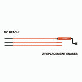 Klein Tools 53020 18 in. Drain Snake Auger with 360 Degree Pivot Handle for Clearing Sinks and Drains (3 Pack) - 6