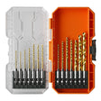 Klein Tools 53614 Titanium Drill Bit Set with 1/4 in. Hex Shank and MODbox Compatible Case (14 Piece)