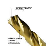 Klein Tools 53614 Titanium Drill Bit Set with 1/4 in. Hex Shank and MODbox Compatible Case (14 Piece) - 3