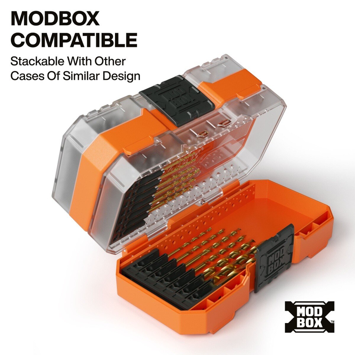 Klein Tools 53614 Titanium Drill Bit Set with 1/4 in. Hex Shank and MODbox Compatible Case (14 Piece) - 5